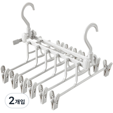 글랑앤 6단 논슬립 바지걸이, 그레이, 2개입