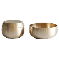 Notdam 方字鍮器 阿里 玉食器 單人套組, 單一顏色, 飯碗 + 碗蓋兼小菜碟 + 湯碗