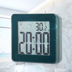 핫클락 터치 디지탈 흡착 방수 시계, 청그레이