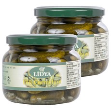 LIDYA 莉迪亞 迷你酸瓜 蒔蘿醋漬黃瓜, 400ml, 2罐