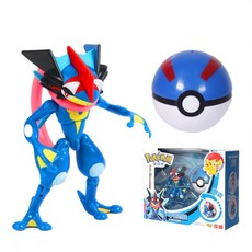 庄臣 寶可夢變形系列 小智版甲賀忍蛙公仔 17 x 10 x 21cm 250g, 1盒