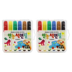 MY LITTLE TIGER 萬能彩色鉛筆, 6 種顏色, 2個