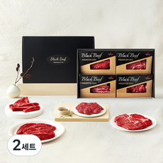 푸드장 미국산 블랙비프 스페셜 부채살 200g + 소갈비살 200g + 척아이롤 200g + 토시살 200g 선물세트, 2세트