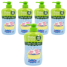 Probo 博寶兒 植萃沐浴露 佩佩豬, 溫和低敏 清潔PM2.5 不流淚配方, 650ml, 5瓶
