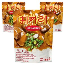 Hwicurry 漢南洞牛肉洋菇咖哩 辣味, 180g, 3個