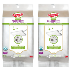 3M Scotch-Brite 百利 基本款除塵靜電清潔布 L號 60抽, 2個