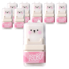 動物滾輪橡皮擦, 粉紅色, 8個