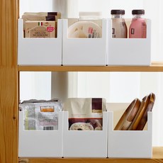 comet 韓國製造簡約儲物收納盒, 6個, 白色