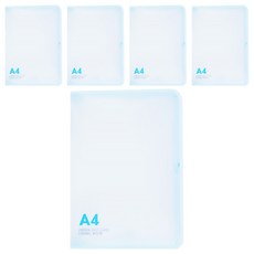 ECO Chungwoon 拉鍊式文件收納夾, 天藍色, 5個