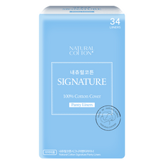 내츄럴코튼 시그니처 팬티라이너, 일반, 34매, 1개