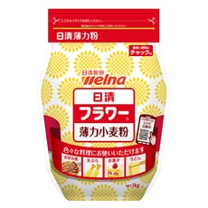 welna 日清製粉 薄力小麥粉, 1kg, 1包