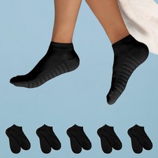 里圖 Airy Cool 運動休閒襪 夏季襪, 5個, 黑色