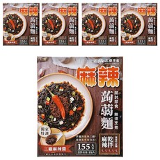 自在食刻 三顧茅廬麻辣蒟蒻乾拌麵 225g, 5包