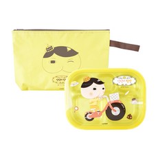 LILFANT 屁屁偵探便當盒便當袋組, 混色, 便當盒+蓋子+便當袋, 1組