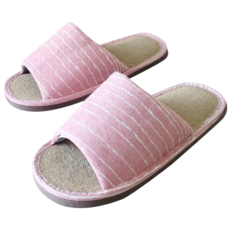TAIWAN SLIPPER 台灣犀利趴 台灣製造 輕活系列 家居室內棉麻蓆拖 22~24.5cm適合, 粉色, 1雙