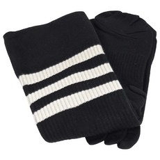 PORA BELLA 女款條紋五指運動壓力襪, 黑色, 22~26cm