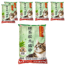 IRIS OHYAMA 愛麗思歐雅瑪 松木貓砂 YGMC50, 綠茶, 5L, 2.8kg, 6袋