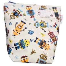 Chouchourroom 幼兒園防水漱口杯毛巾袋, 太空機器人