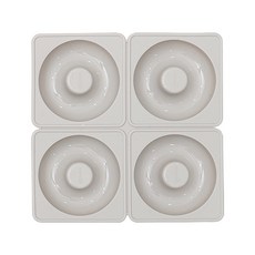 sillymann 鉑金矽膠甜甜圈4格模具 WSK5631, 1個, 可可灰