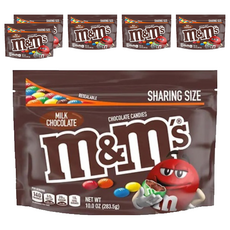 M&M's 牛奶糖衣巧克力 分享裝, 283.5g, 6包