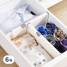 마켓플랜 정리왕 만능 서랍 칸막이, 6개, 혼합색상