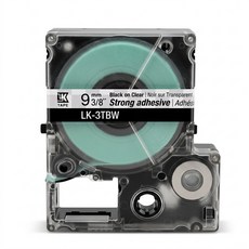 EPSON 標籤帶 LK-3TBW 9mm, 9m, 透明底黑字