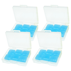 超舒適矽膠耳塞 藍色, 6個, 4盒