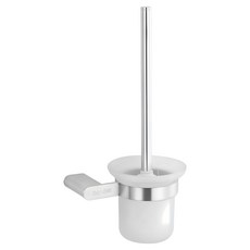 DAY&DAY 日日家居 絲光馬桶刷架 附霧面馬桶刷杯 壁掛式馬桶刷組, 銀色, 1個