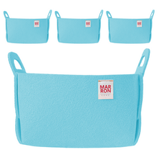 MARRONS 可折疊毛氈收納籃, 4個, 天藍色
