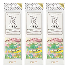 KING JIM KITTA隨身攜帶 和紙膠帶 限定款, 北澤平祐設計款, 3個