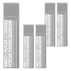 日本 MIDORI 書籤圖形尺, 銀灰色, 5個