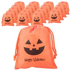 Spring 91 萬聖節快樂無紡布袋 15 x 18 厘米, 橘色, 20入