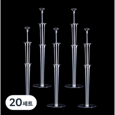 氣球支架裝飾杯棒組, 單一顏色, 20套