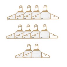 Mondspot 細肩帶塑膠衣架 YT_RB227, 米色, 10個