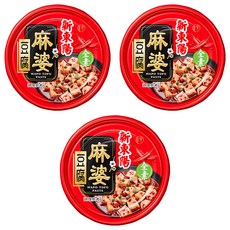 新東陽 麻婆豆腐 全素 無防腐劑 無人工色素 無味精 嚴選非基改黃豆 搭配花椒調味 古法燉滷, 160g, 3罐