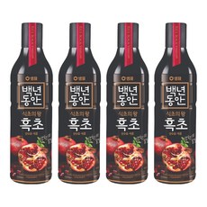 샘표 백년동안 현미발효 흑초 산수유 석류, 900ml, 4개