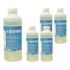 허브크린 오물분해제 하수구 배수구 세정제 머리카락 분해 제거 막힘 해결, 1L, 1kg, 5개