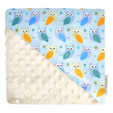 Anna & Eve 嬰幼兒安撫舒眠毯 (+/-3cm) 50%棉+50%聚酯纖維 適用年齡0-3歲 台灣生產, 78 x 98cm, 藍色