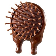 JK 頭皮按摩用白檀木氣墊梳, 1個, 飛龍隊