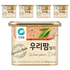 우리팜 청정원 델리 햄통조림, 330g, 5개
