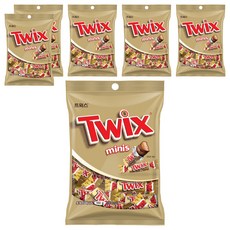 Twix 特趣 迷你焦糖夾心巧克力, 160g, 6包