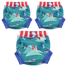 close Pop-in 嬰兒游泳尿布褲, 腰腿束帶防漏設計, 表層抗髒防水, 裏層親膚保暖, L, 3件