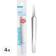 미니맥시 피지관리 블랙헤드 족집게 D, 실버, 4개