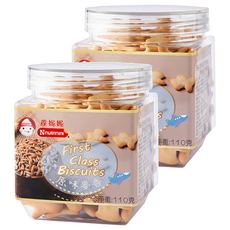 Nnutrinini 脆妮妮 頭等艙飛機餅 1歲以上, 原味麥香, 110g, 2罐