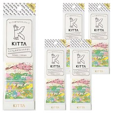 KING JIM KITTA隨身攜帶 和紙膠帶 限定款, 北澤平祐設計款, 5個