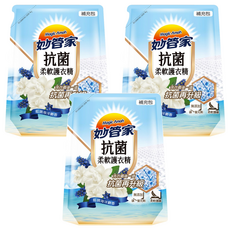 Magic Amah 妙管家 抗菌柔軟護衣精 補充包 藍調海洋麝香, 1.8L, 3包