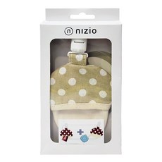 nIZio 小蘑菇平安收納袋 100%棉 13cm x 9cm 0歲以上, 奶茶, 1個