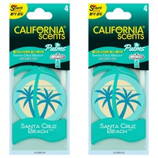 CALIFORNIA scents 紙掛式芳香劑 正裝 4入, 26g, 2個, 水果/熱帶香, 聖塔克魯茲海灘