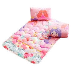 舒柔棉兒童睡墊3件套 台灣製造 3M吸濕排汗, 公主命 粉紅色