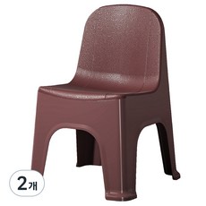 디어모모 등받이 다용도 통사출 의자 소, 레드, 2개